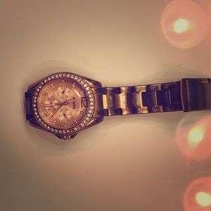Rose Gold Fossil Warch